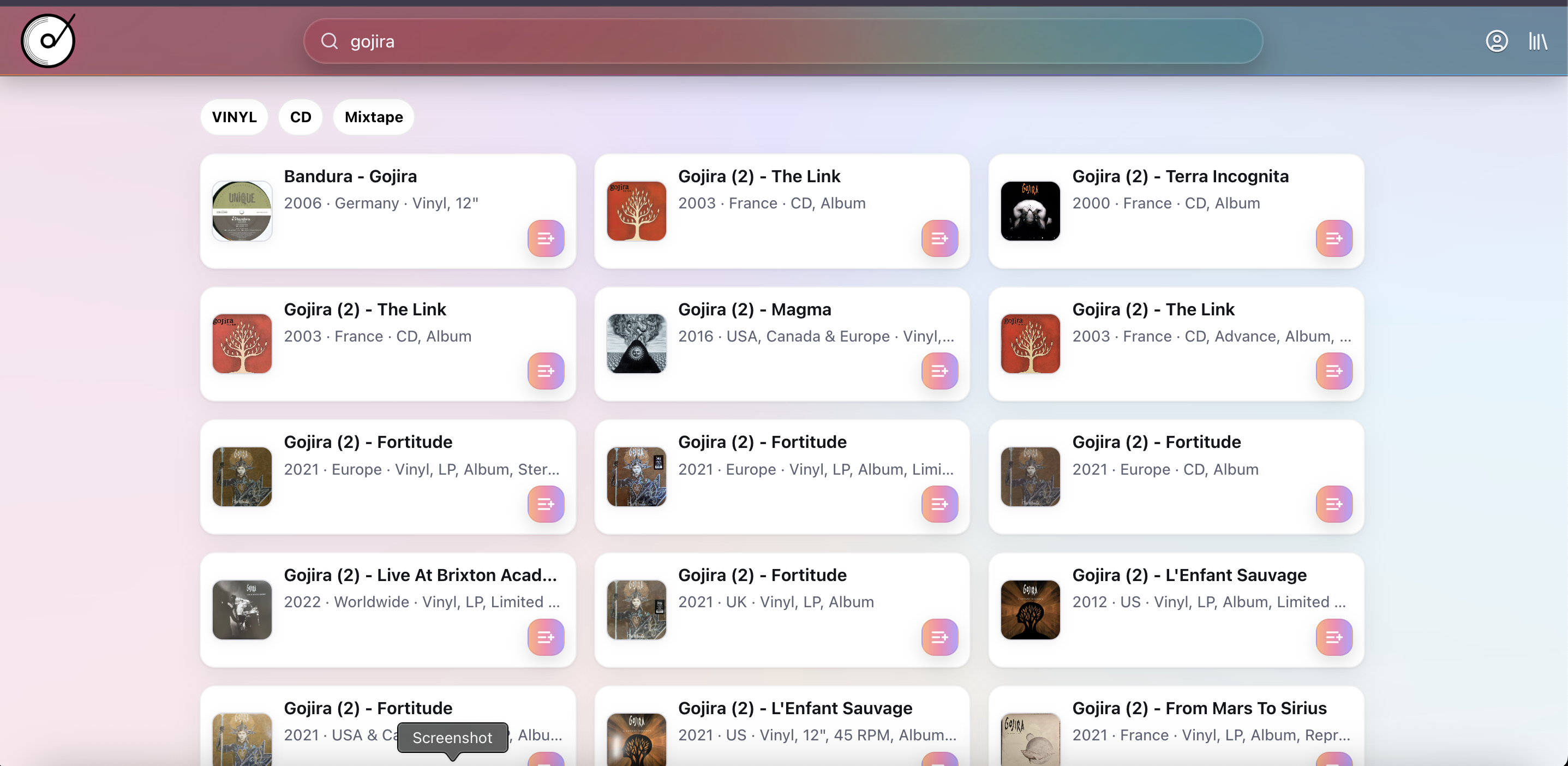 Needle — Digital Record Collection Tracker desktop preview